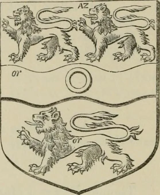 An illustration from The visitation of London : anno Domini 1633, 1634, and 1635. Made by Sr. Henry St. George, kt., Richmond herald, and deputy and marshal to Sr. Richard St. George, kt., Clarencieux king of armes, 1880, leaf 383