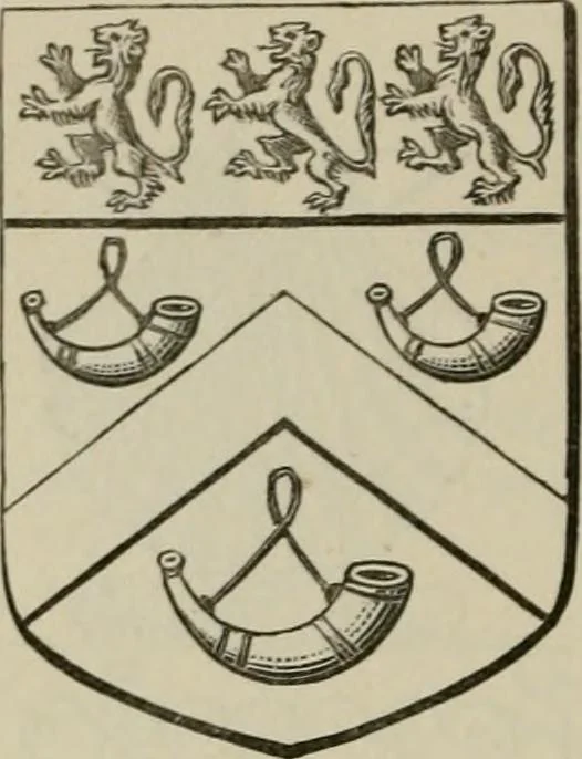An illustration from The visitation of London : anno Domini 1633, 1634, and 1635. Made by Sr. Henry St. George, kt., Richmond herald, and deputy and marshal to Sr. Richard St. George, kt., Clarencieux king of armes, 1880, leaf 389