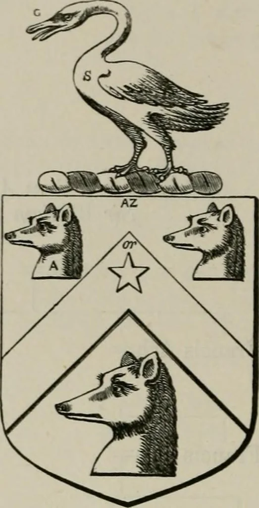 An illustration from The visitation of London : anno Domini 1633, 1634, and 1635. Made by Sr. Henry St. George, kt., Richmond herald, and deputy and marshal to Sr. Richard St. George, kt., Clarencieux king of armes, 1880, leaf 39