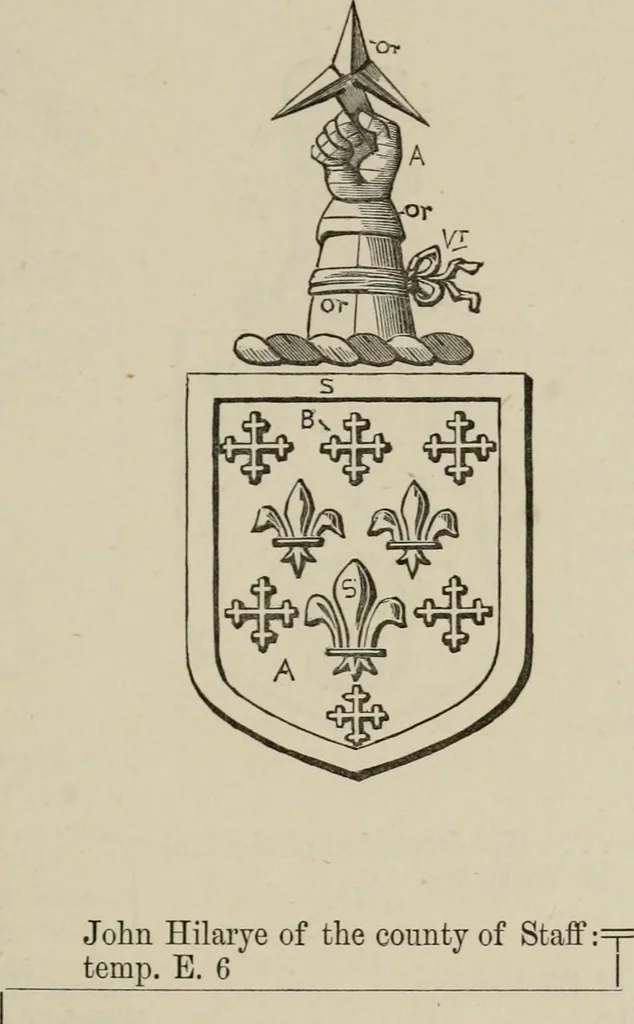 An illustration from The visitation of London : anno Domini 1633, 1634, and 1635. Made by Sr. Henry St. George, kt., Richmond herald, and deputy and marshal to Sr. Richard St. George, kt., Clarencieux king of armes, 1880, leaf 398
