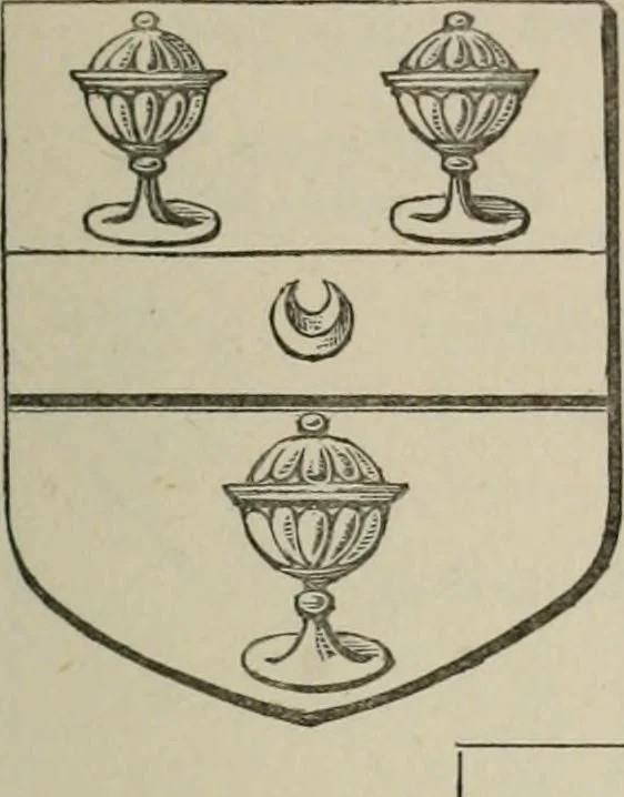 An illustration from The visitation of London : anno Domini 1633, 1634, and 1635. Made by Sr. Henry St. George, kt., Richmond herald, and deputy and marshal to Sr. Richard St. George, kt., Clarencieux king of armes, 1880, leaf 404