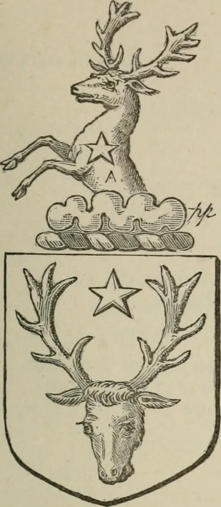 An illustration from The visitation of London : anno Domini 1633, 1634, and 1635. Made by Sr. Henry St. George, kt., Richmond herald, and deputy and marshal to Sr. Richard St. George, kt., Clarencieux king of armes, 1880, leaf 410