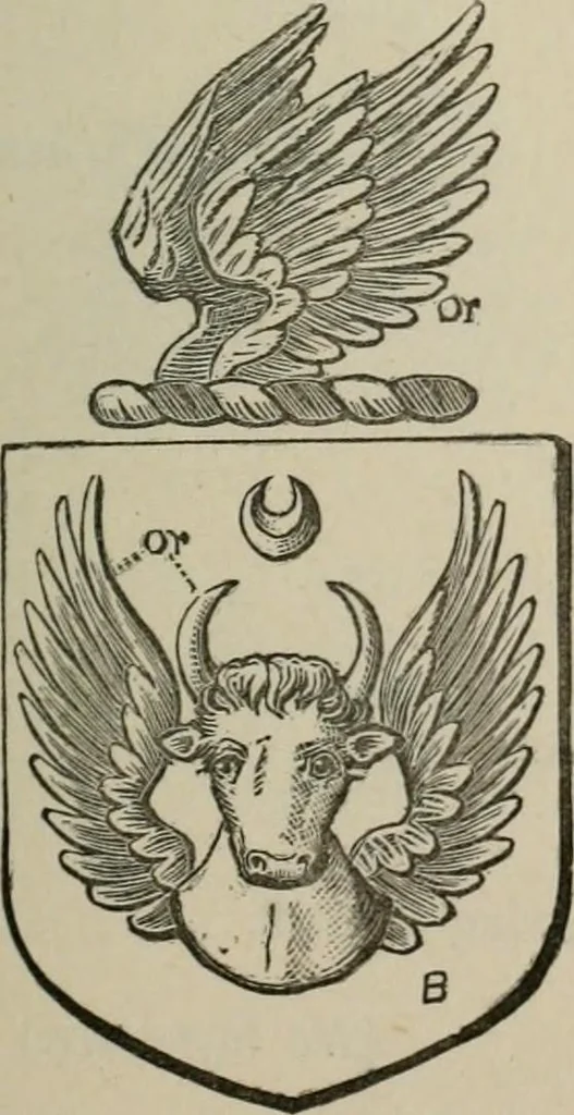 An illustration from The visitation of London : anno Domini 1633, 1634, and 1635. Made by Sr. Henry St. George, kt., Richmond herald, and deputy and marshal to Sr. Richard St. George, kt., Clarencieux king of armes, 1880, leaf 410