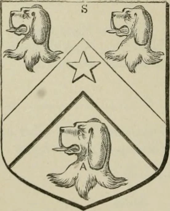 An illustration from The visitation of London : anno Domini 1633, 1634, and 1635. Made by Sr. Henry St. George, kt., Richmond herald, and deputy and marshal to Sr. Richard St. George, kt., Clarencieux king of armes, 1880, leaf 413