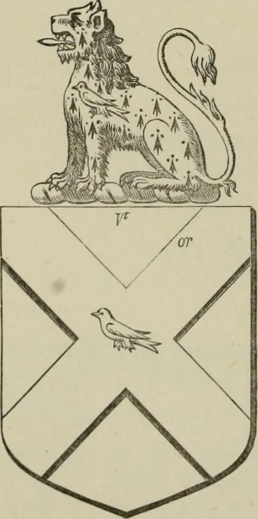 An illustration from The visitation of London : anno Domini 1633, 1634, and 1635. Made by Sr. Henry St. George, kt., Richmond herald, and deputy and marshal to Sr. Richard St. George, kt., Clarencieux king of armes, 1880, leaf 417