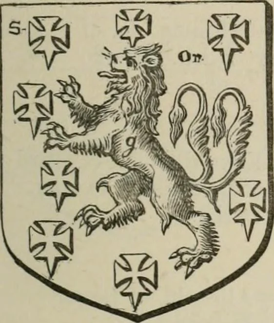 An illustration from The visitation of London : anno Domini 1633, 1634, and 1635. Made by Sr. Henry St. George, kt., Richmond herald, and deputy and marshal to Sr. Richard St. George, kt., Clarencieux king of armes, 1880, leaf 420