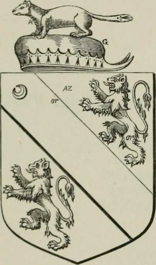 An illustration from The visitation of London : anno Domini 1633, 1634, and 1635. Made by Sr. Henry St. George, kt., Richmond herald, and deputy and marshal to Sr. Richard St. George, kt., Clarencieux king of armes, 1880, leaf 43