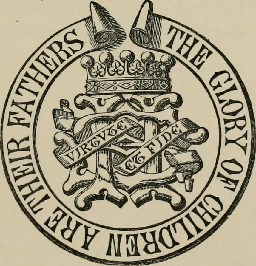 An illustration from The visitation of London : anno Domini 1633, 1634, and 1635. Made by Sr. Henry St. George, kt., Richmond herald, and deputy and marshal to Sr. Richard St. George, kt., Clarencieux king of armes, 1880, leaf 450