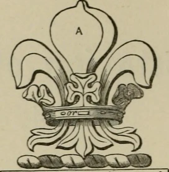 An illustration from The visitation of London : anno Domini 1633, 1634, and 1635. Made by Sr. Henry St. George, kt., Richmond herald, and deputy and marshal to Sr. Richard St. George, kt., Clarencieux king of armes, 1880, leaf 457