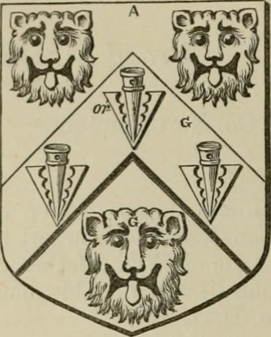 An illustration from The visitation of London : anno Domini 1633, 1634, and 1635. Made by Sr. Henry St. George, kt., Richmond herald, and deputy and marshal to Sr. Richard St. George, kt., Clarencieux king of armes, 1880, leaf 467