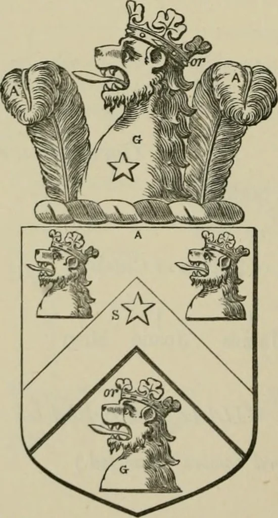 An illustration from The visitation of London : anno Domini 1633, 1634, and 1635. Made by Sr. Henry St. George, kt., Richmond herald, and deputy and marshal to Sr. Richard St. George, kt., Clarencieux king of armes, 1880, leaf 467
