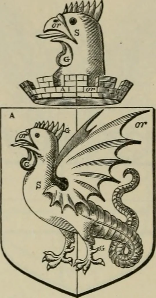 An illustration from The visitation of London : anno Domini 1633, 1634, and 1635. Made by Sr. Henry St. George, kt., Richmond herald, and deputy and marshal to Sr. Richard St. George, kt., Clarencieux king of armes, 1880, leaf 503
