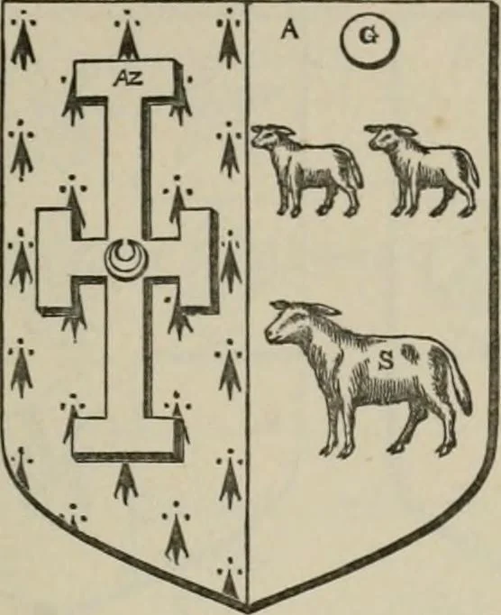 An illustration from The visitation of London : anno Domini 1633, 1634, and 1635. Made by Sr. Henry St. George, kt., Richmond herald, and deputy and marshal to Sr. Richard St. George, kt., Clarencieux king of armes, 1880, leaf 516