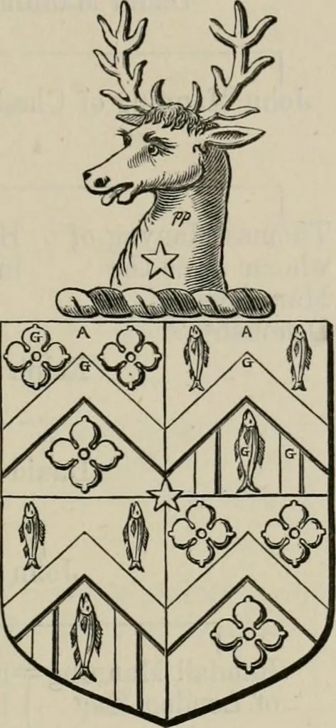 An illustration from The visitation of London : anno Domini 1633, 1634, and 1635. Made by Sr. Henry St. George, kt., Richmond herald, and deputy and marshal to Sr. Richard St. George, kt., Clarencieux king of armes, 1880, leaf 532