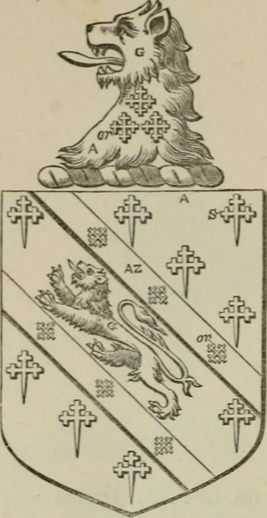 An illustration from The visitation of London : anno Domini 1633, 1634, and 1635. Made by Sr. Henry St. George, kt., Richmond herald, and deputy and marshal to Sr. Richard St. George, kt., Clarencieux king of armes, 1880, leaf 539