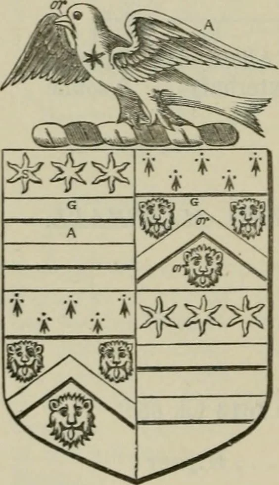 An illustration from The visitation of London : anno Domini 1633, 1634, and 1635. Made by Sr. Henry St. George, kt., Richmond herald, and deputy and marshal to Sr. Richard St. George, kt., Clarencieux king of armes, 1880, leaf 539