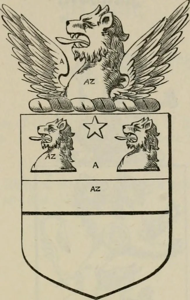 An illustration from The visitation of London : anno Domini 1633, 1634, and 1635. Made by Sr. Henry St. George, kt., Richmond herald, and deputy and marshal to Sr. Richard St. George, kt., Clarencieux king of armes, 1880, leaf 540