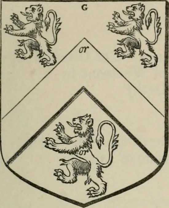 An illustration from The visitation of London : anno Domini 1633, 1634, and 1635. Made by Sr. Henry St. George, kt., Richmond herald, and deputy and marshal to Sr. Richard St. George, kt., Clarencieux king of armes, 1880, leaf 552