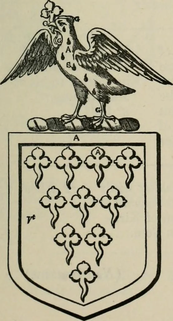 An illustration from The visitation of London : anno Domini 1633, 1634, and 1635. Made by Sr. Henry St. George, kt., Richmond herald, and deputy and marshal to Sr. Richard St. George, kt., Clarencieux king of armes, 1880, leaf 562