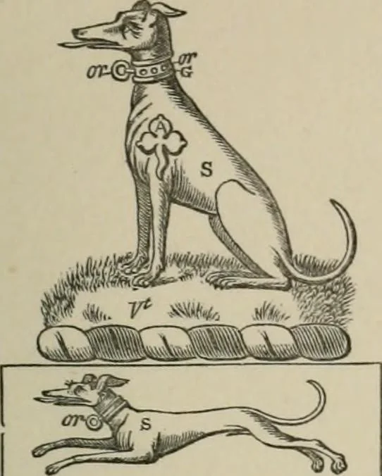 An illustration from The visitation of London : anno Domini 1633, 1634, and 1635. Made by Sr. Henry St. George, kt., Richmond herald, and deputy and marshal to Sr. Richard St. George, kt., Clarencieux king of armes, 1880, leaf 596