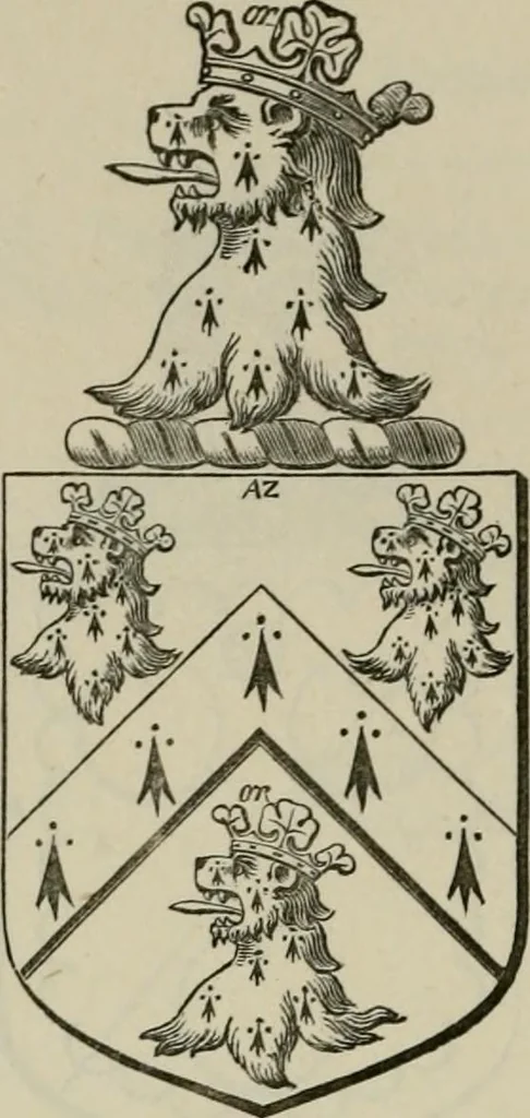 An illustration from The visitation of London : anno Domini 1633, 1634, and 1635. Made by Sr. Henry St. George, kt., Richmond herald, and deputy and marshal to Sr. Richard St. George, kt., Clarencieux king of armes, 1880, leaf 621