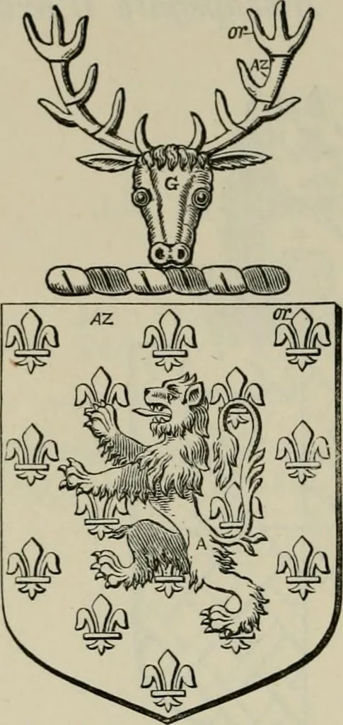An illustration from The visitation of London : anno Domini 1633, 1634, and 1635. Made by Sr. Henry St. George, kt., Richmond herald, and deputy and marshal to Sr. Richard St. George, kt., Clarencieux king of armes, 1880, leaf 625