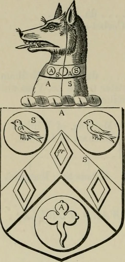 An illustration from The visitation of London : anno Domini 1633, 1634, and 1635. Made by Sr. Henry St. George, kt., Richmond herald, and deputy and marshal to Sr. Richard St. George, kt., Clarencieux king of armes, 1880, leaf 631