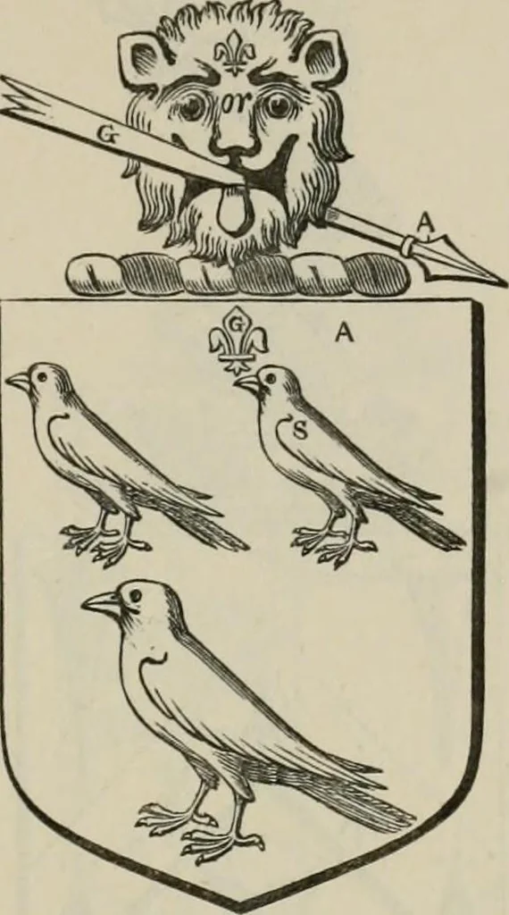 An illustration from The visitation of London : anno Domini 1633, 1634, and 1635. Made by Sr. Henry St. George, kt., Richmond herald, and deputy and marshal to Sr. Richard St. George, kt., Clarencieux king of armes, 1880, leaf 634