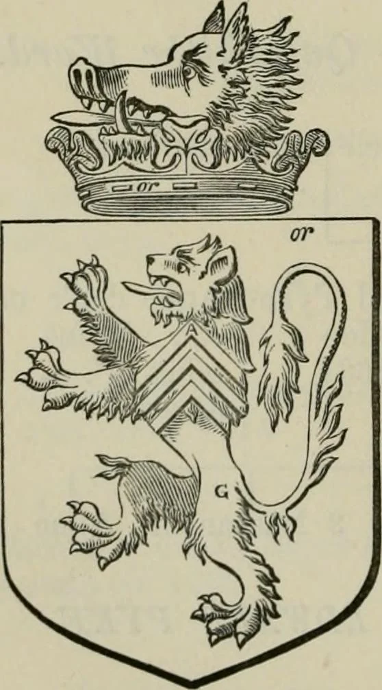 An illustration from The visitation of London : anno Domini 1633, 1634, and 1635. Made by Sr. Henry St. George, kt., Richmond herald, and deputy and marshal to Sr. Richard St. George, kt., Clarencieux king of armes, 1880, leaf 639