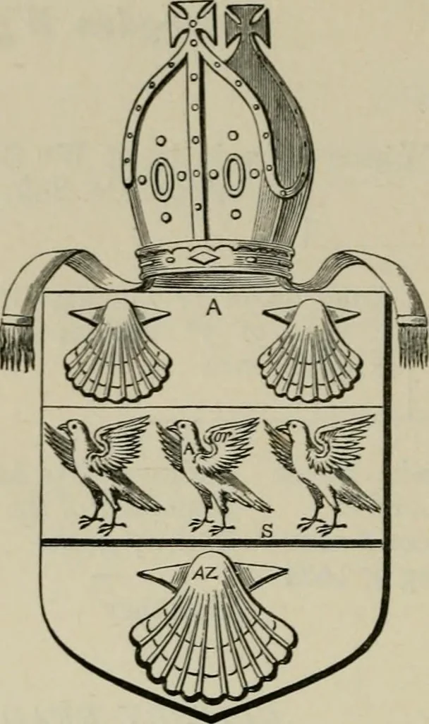 An illustration from The visitation of London : anno Domini 1633, 1634, and 1635. Made by Sr. Henry St. George, kt., Richmond herald, and deputy and marshal to Sr. Richard St. George, kt., Clarencieux king of armes, 1880, leaf 649