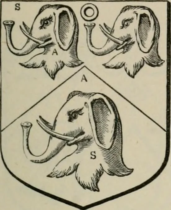An illustration from The visitation of London : anno Domini 1633, 1634, and 1635. Made by Sr. Henry St. George, kt., Richmond herald, and deputy and marshal to Sr. Richard St. George, kt., Clarencieux king of armes, 1880, leaf 680