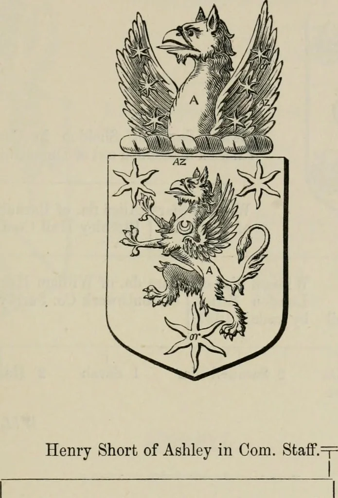 An illustration from The visitation of London : anno Domini 1633, 1634, and 1635. Made by Sr. Henry St. George, kt., Richmond herald, and deputy and marshal to Sr. Richard St. George, kt., Clarencieux king of armes, 1880, leaf 692