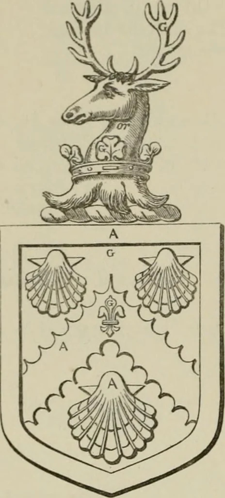 An illustration from The visitation of London : anno Domini 1633, 1634, and 1635. Made by Sr. Henry St. George, kt., Richmond herald, and deputy and marshal to Sr. Richard St. George, kt., Clarencieux king of armes, 1880, leaf 71