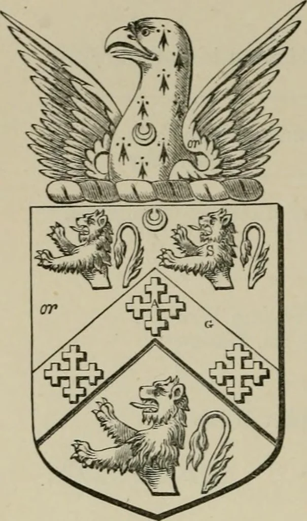 An illustration from The visitation of London : anno Domini 1633, 1634, and 1635. Made by Sr. Henry St. George, kt., Richmond herald, and deputy and marshal to Sr. Richard St. George, kt., Clarencieux king of armes, 1880, leaf 717