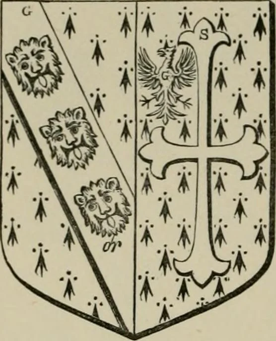An illustration from The visitation of London : anno Domini 1633, 1634, and 1635. Made by Sr. Henry St. George, kt., Richmond herald, and deputy and marshal to Sr. Richard St. George, kt., Clarencieux king of armes, 1880, leaf 719