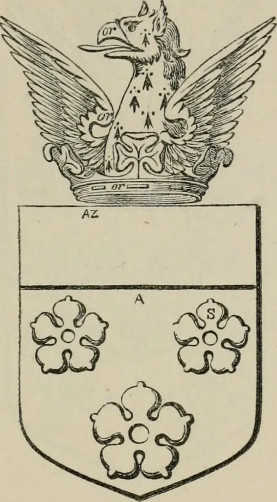 An illustration from The visitation of London : anno Domini 1633, 1634, and 1635. Made by Sr. Henry St. George, kt., Richmond herald, and deputy and marshal to Sr. Richard St. George, kt., Clarencieux king of armes, 1880, leaf 720