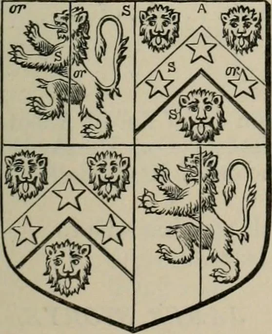 An illustration from The visitation of London : anno Domini 1633, 1634, and 1635. Made by Sr. Henry St. George, kt., Richmond herald, and deputy and marshal to Sr. Richard St. George, kt., Clarencieux king of armes, 1880, leaf 722