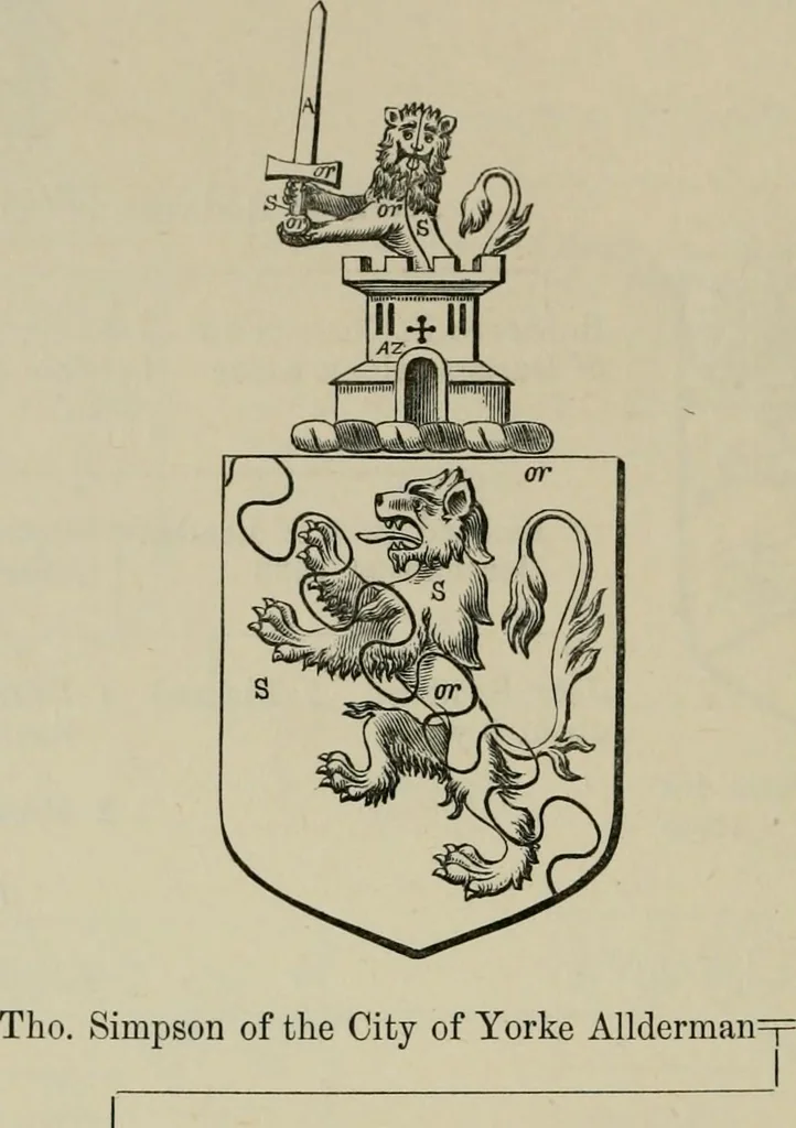 An illustration from The visitation of London : anno Domini 1633, 1634, and 1635. Made by Sr. Henry St. George, kt., Richmond herald, and deputy and marshal to Sr. Richard St. George, kt., Clarencieux king of armes, 1880, leaf 729