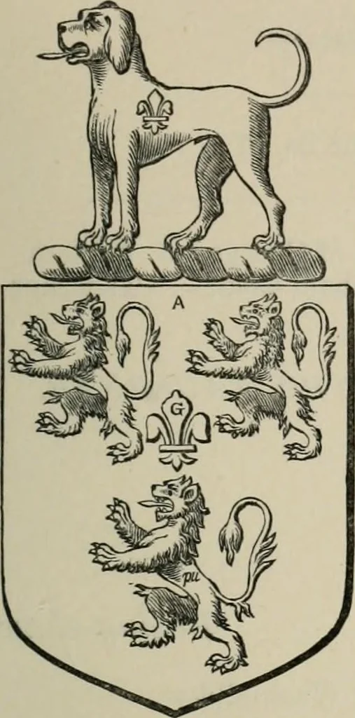 An illustration from The visitation of London : anno Domini 1633, 1634, and 1635. Made by Sr. Henry St. George, kt., Richmond herald, and deputy and marshal to Sr. Richard St. George, kt., Clarencieux king of armes, 1880, leaf 730