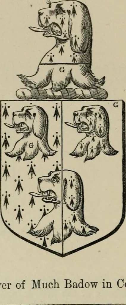 An illustration from The visitation of London : anno Domini 1633, 1634, and 1635. Made by Sr. Henry St. George, kt., Richmond herald, and deputy and marshal to Sr. Richard St. George, kt., Clarencieux king of armes, 1880, leaf 735