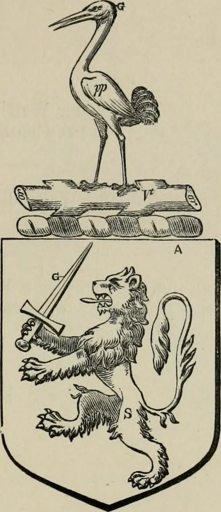 An illustration from The visitation of London : anno Domini 1633, 1634, and 1635. Made by Sr. Henry St. George, kt., Richmond herald, and deputy and marshal to Sr. Richard St. George, kt., Clarencieux king of armes, 1880, leaf 774