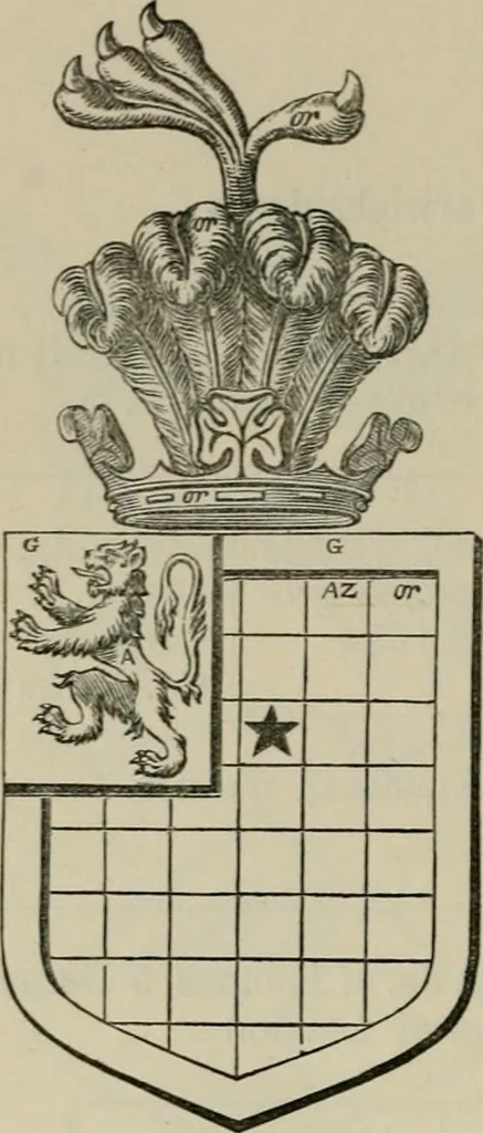 An illustration from The visitation of London : anno Domini 1633, 1634, and 1635. Made by Sr. Henry St. George, kt., Richmond herald, and deputy and marshal to Sr. Richard St. George, kt., Clarencieux king of armes, 1880, leaf 781
