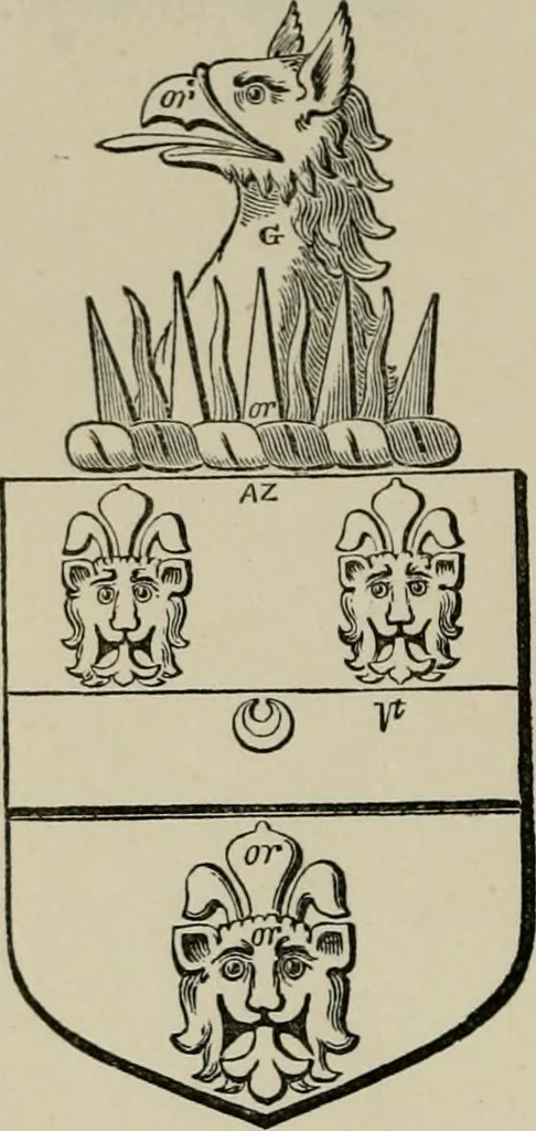 An illustration from The visitation of London : anno Domini 1633, 1634, and 1635. Made by Sr. Henry St. George, kt., Richmond herald, and deputy and marshal to Sr. Richard St. George, kt., Clarencieux king of armes, 1880, leaf 787