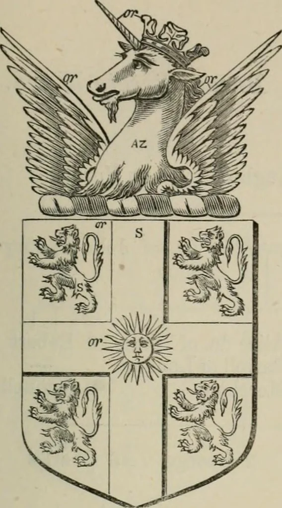 An illustration from The visitation of London : anno Domini 1633, 1634, and 1635. Made by Sr. Henry St. George, kt., Richmond herald, and deputy and marshal to Sr. Richard St. George, kt., Clarencieux king of armes, 1880, leaf 792