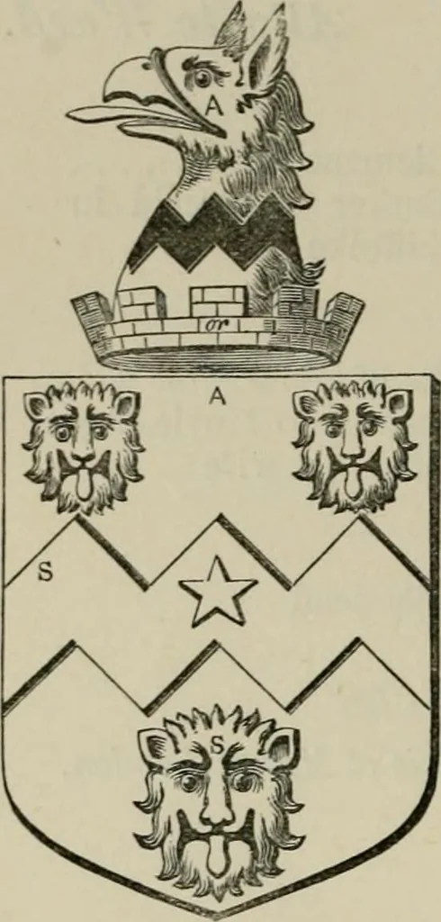 An illustration from The visitation of London : anno Domini 1633, 1634, and 1635. Made by Sr. Henry St. George, kt., Richmond herald, and deputy and marshal to Sr. Richard St. George, kt., Clarencieux king of armes, 1880, leaf 793