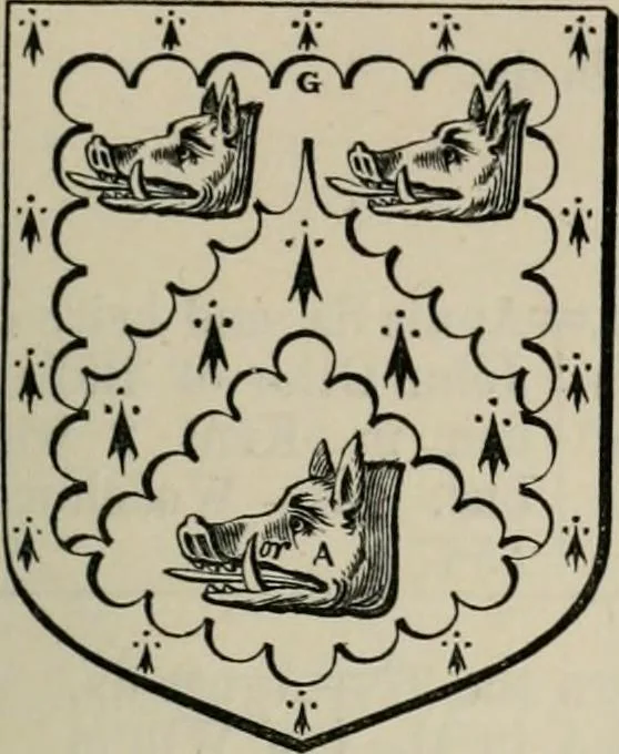 An illustration from The visitation of London : anno Domini 1633, 1634, and 1635. Made by Sr. Henry St. George, kt., Richmond herald, and deputy and marshal to Sr. Richard St. George, kt., Clarencieux king of armes, 1880, leaf 802