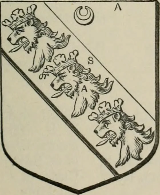 An illustration from The visitation of London : anno Domini 1633, 1634, and 1635. Made by Sr. Henry St. George, kt., Richmond herald, and deputy and marshal to Sr. Richard St. George, kt., Clarencieux king of armes, 1880, leaf 828
