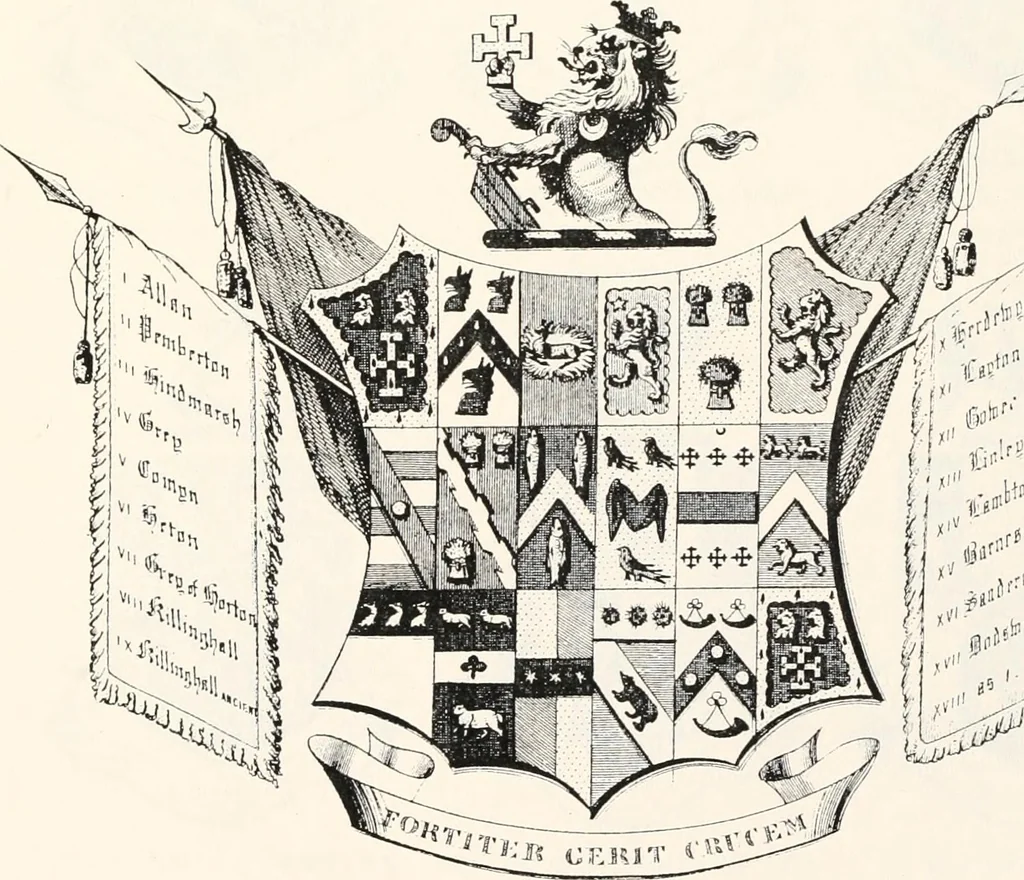 An illustration from A visitation of the seats and arms of the noblemen and gentlemen of Great Britain, 1852, leaf 430