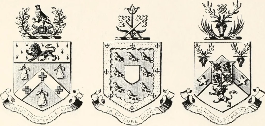 An illustration from A visitation of the seats and arms of the noblemen and gentlemen of Great Britain, 1852, leaf 432