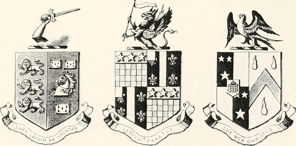 An illustration from A visitation of the seats and arms of the noblemen and gentlemen of Great Britain, 1852, leaf 432